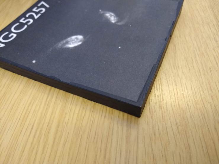 The back side of NGC5257's model after the original images has been attached to the back